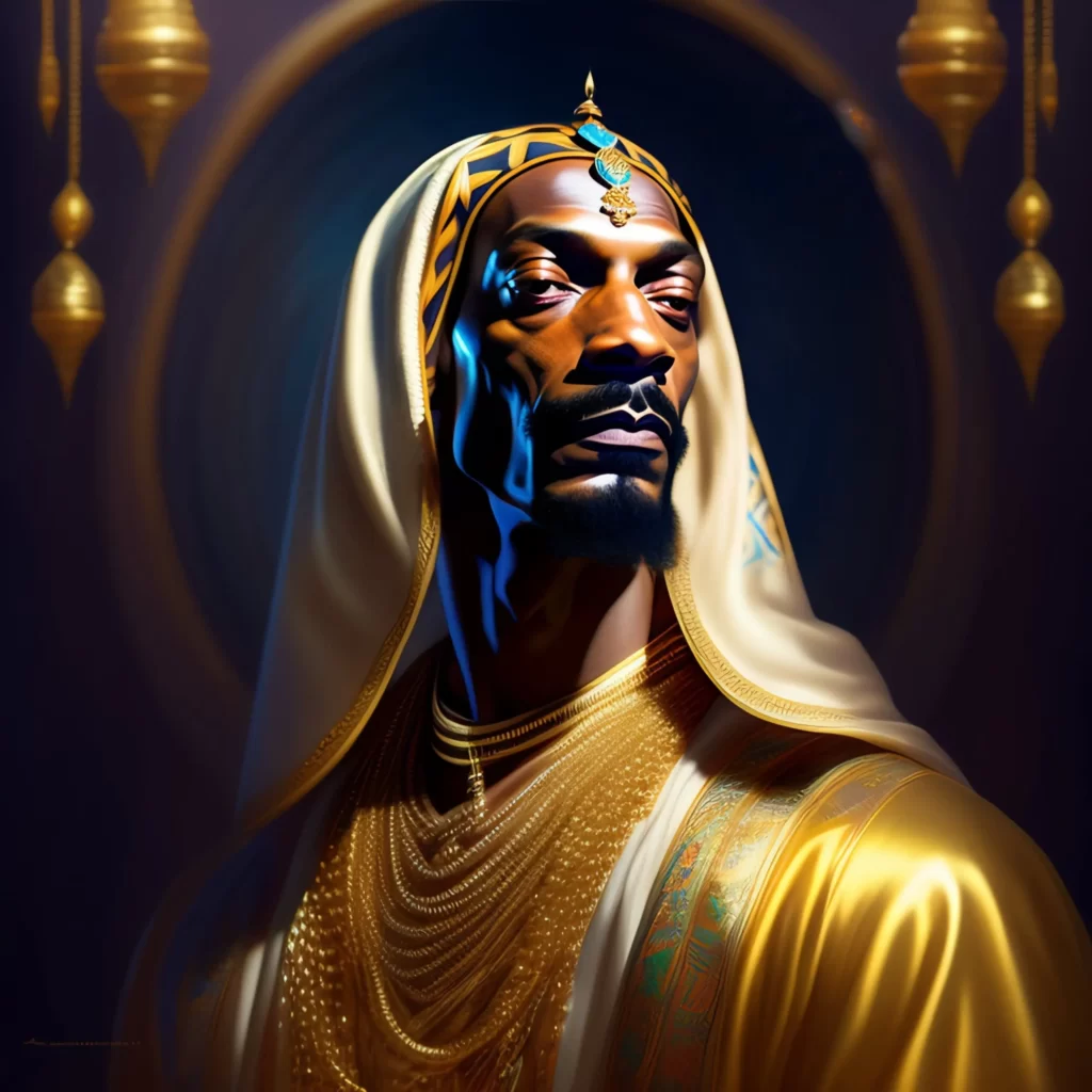 Snoop Dogg als Pharao high in der Vergangenheit